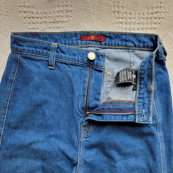 7 For All Mankind Womens High Rise Skinny Flare Jeans - Picture 6 of 13